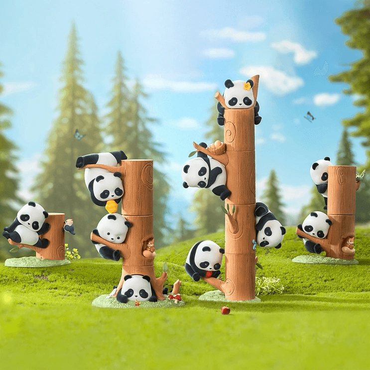 Panda Roll Fruit Tree Climbing Blind Box - Общая фотография с всеми фигурками коллекции
