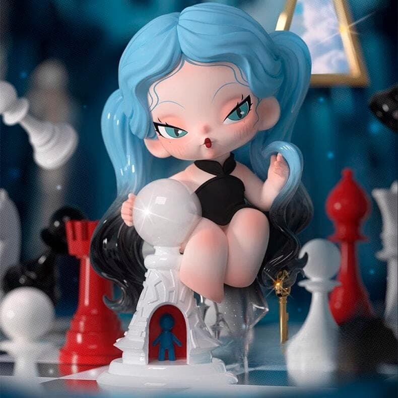Фигурка 'Загадка' из серии Nami Nightmare Core Blind Box в виде девушки с голубыми волосами