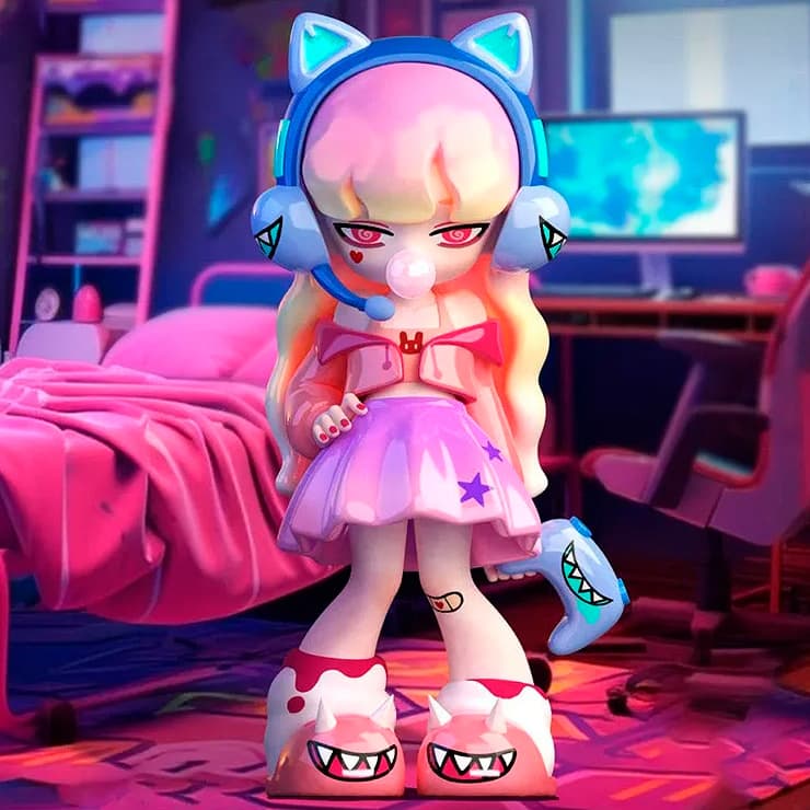Фигурка 'Геймер' из серии Yandere Girls 2.0 - Remove The Label Blind Box в виде девушки в кошачьих наушниках